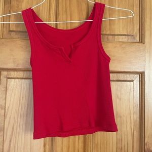 Red crop top
